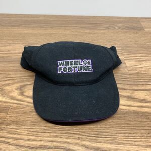 WHEEL OF FORTUNE HAT BLACK PURPLE GAME SHOW ADJUSTABLE BASEBALL CAP SNAPBACK